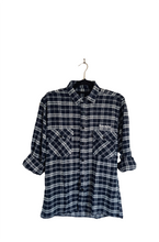 Load image into Gallery viewer, Navy & Grey Trucker Flannel