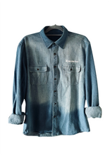 Load image into Gallery viewer, Blue Long Sleeve Denim Shirt