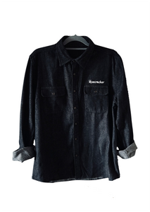 Black Long Sleeve Denim Shirt