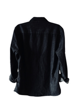 Load image into Gallery viewer, Black Long Sleeve Denim Shirt