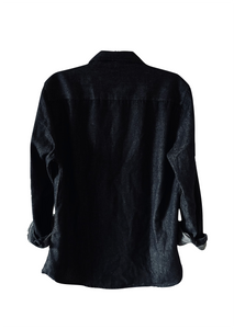 Black Long Sleeve Denim Shirt