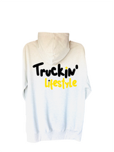 Load image into Gallery viewer, Grey Truckin&#39; Lifestyle Hoodie