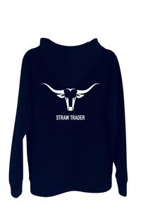 Black Straw Trader Back Logo Hoodie