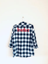 Load image into Gallery viewer, Black and White Checkered Flannel Shirt