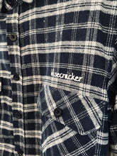 Load image into Gallery viewer, Navy &amp; Grey Trucker Flannel