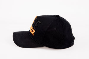 Black and Orange Embroidered Cap