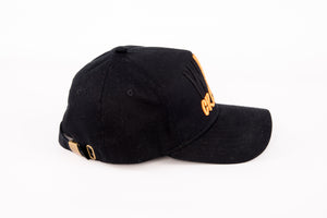 Black and Orange Embroidered Cap