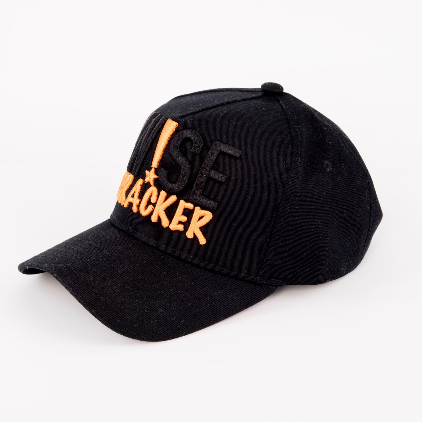 Black and Orange Embroidered Cap