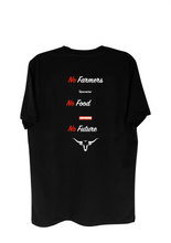 Load image into Gallery viewer, Black No farm No food No future T-shirt