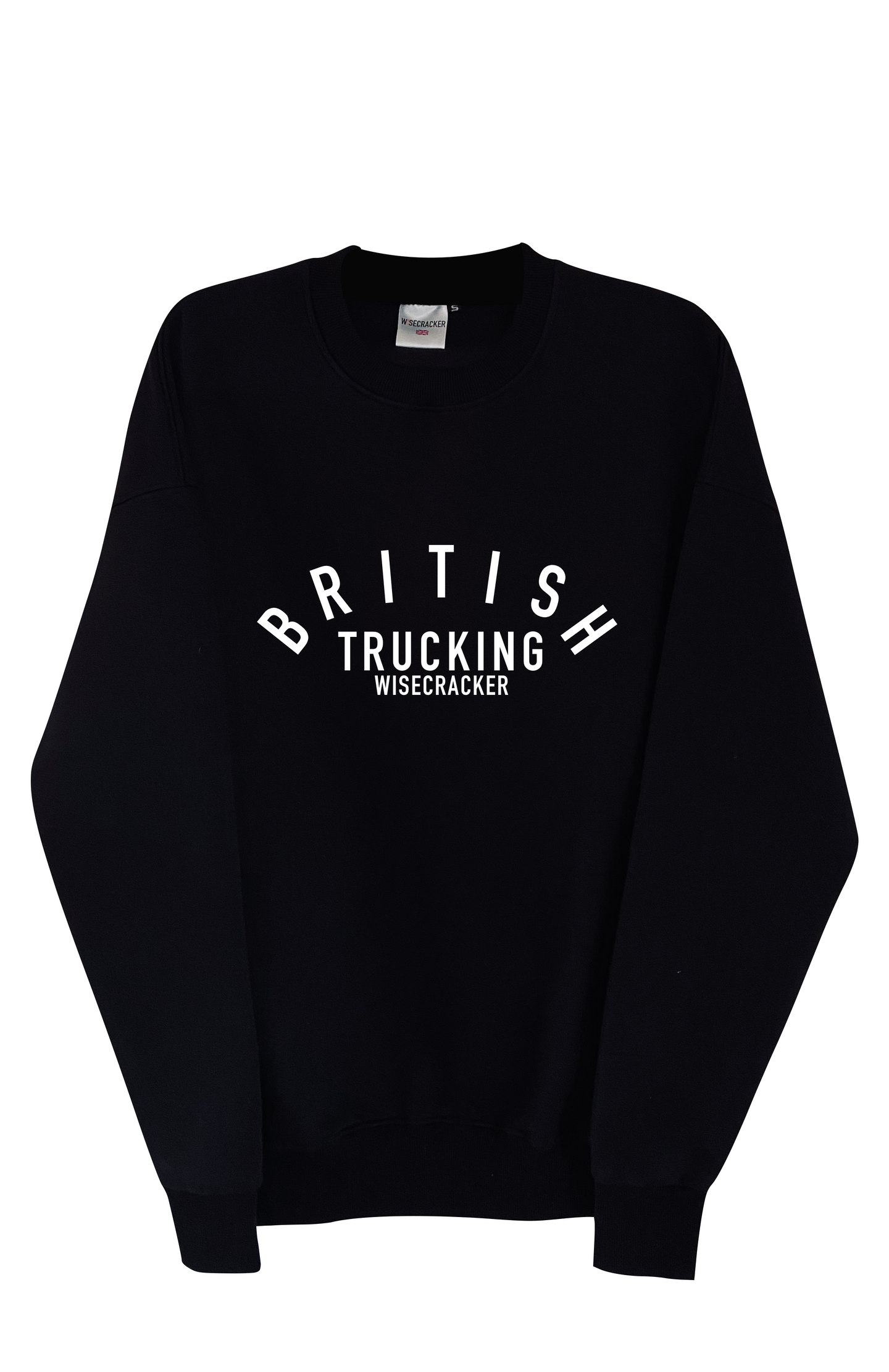 Black Oversized British Trucking Sweater